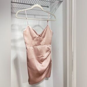Elegant Pink Satin Dress